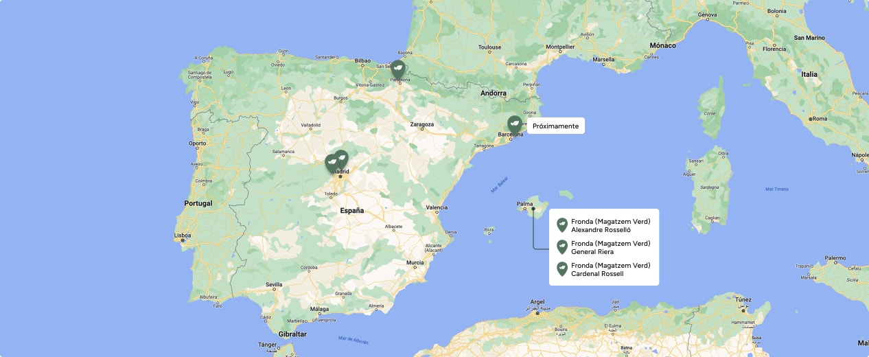 Mapa de tiendas Fronda