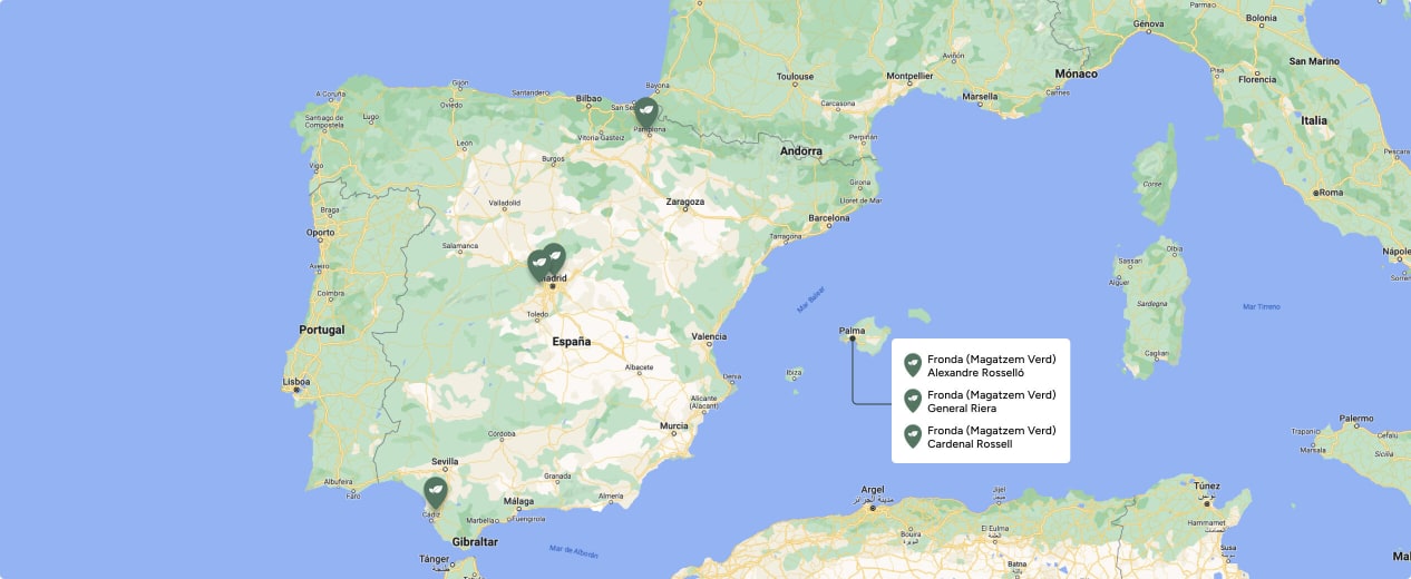Mapa de tiendas Fronda