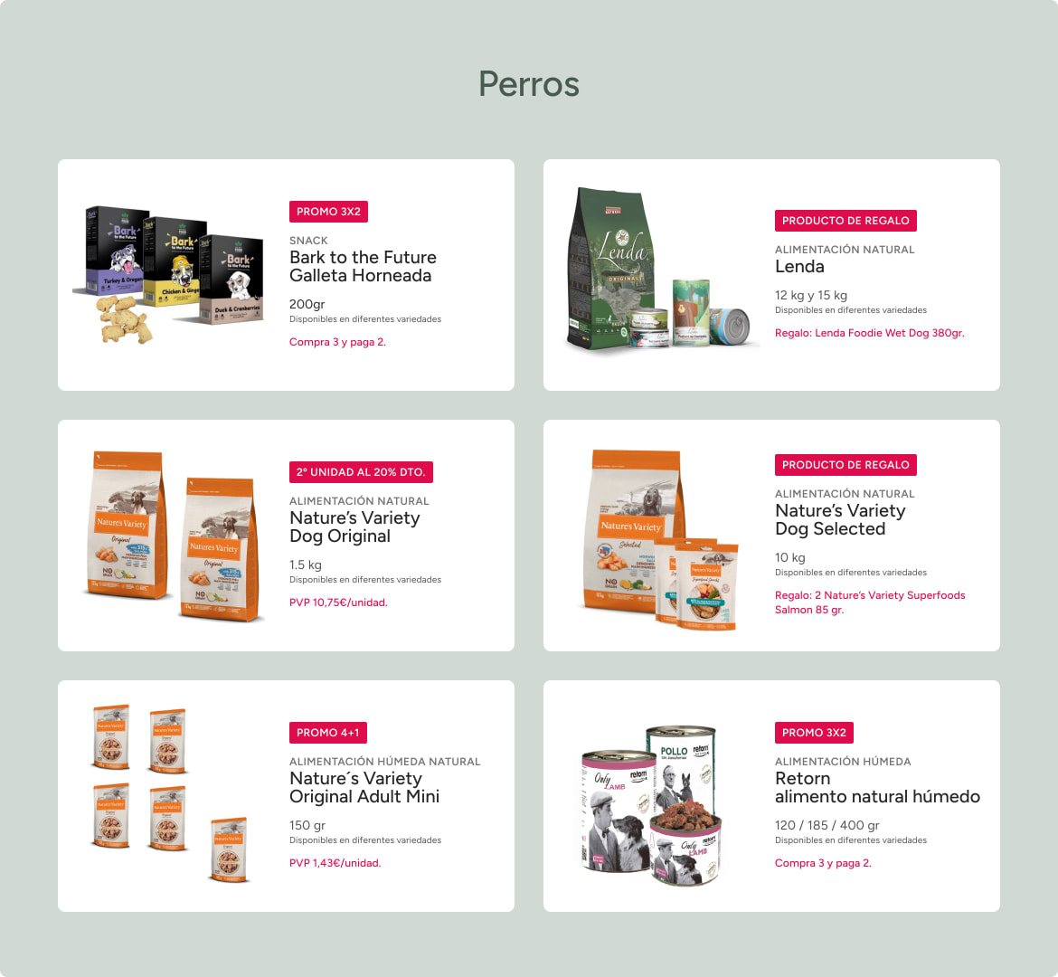 Promociones para perros