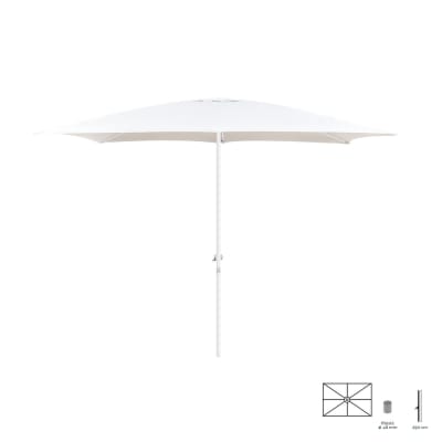 Parasol Alba de Aluminio Blanco 200x300 cm