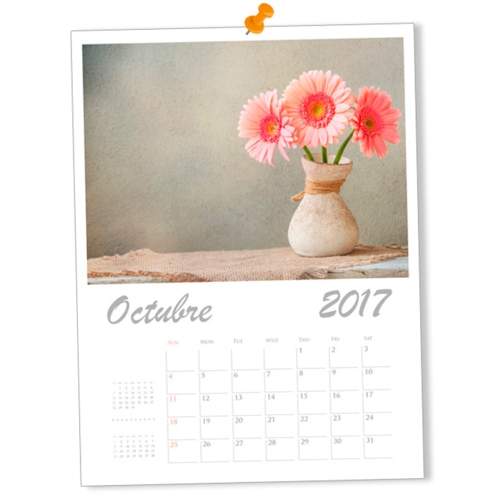 Calendario con Gerbera