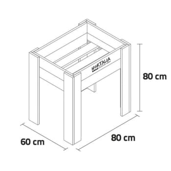 Mesa de huerto elevada de madera
