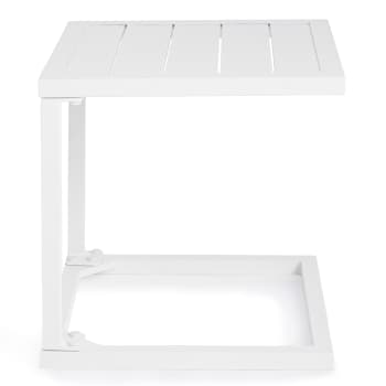 Mesa de jardín auxiliar Bizzotto HILDE blanca