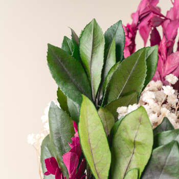 Ramillete de Madroño, Paniculata y Alecrim Fucsia Preservado