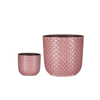 Maceta de Interior Mica Daan rosa claro