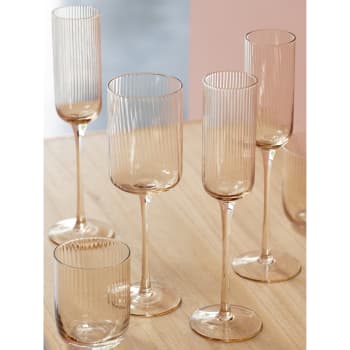 Vaso para Agua de Cristal ámbar
