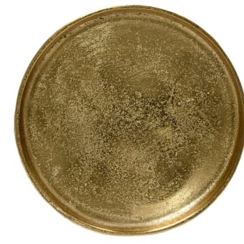 Bajo Plato Decorativo Redondo de Aluminio Dorado D35 cm