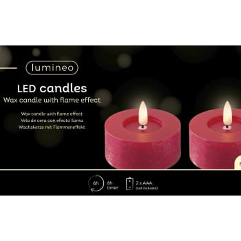 Vela LED roja blanca cálida 7 cm