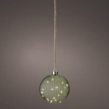 Bola decorativa LED verde blanco cálido Ø14 cm