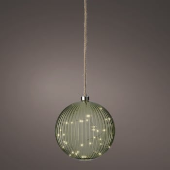 Bola decorativa LED verde blanco cálido Ø20 cm
