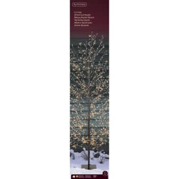 Árbol micro LED negro blanco cálido 150 cm (1350 luces)
