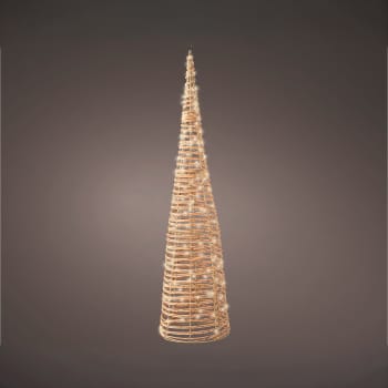 Abeto LED blanco cálido 90 cm (160 luces)