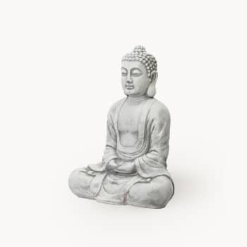 Figura de jardín Buda sentado en gris