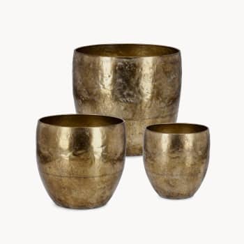 Cubre Maceta Bimala Dorado, D40x34 cm