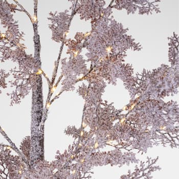 Árbol LED marrón con 180 luces blancas cálidas