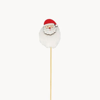 Pick Decorativo Navideño Papá Noel/Muñeco de Nieve Surtido 8 cm