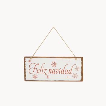 Cartel "Feliz Navidad" de Madera Surtido (12x28 cm)