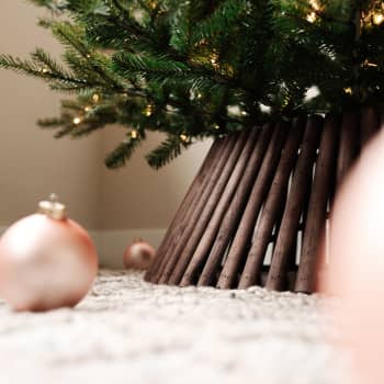 Base para Árbol de Navidad de Madera Marrón D57x25 cm