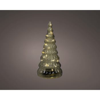 Mini árbol micro LED verde blanco cálido 30 cm