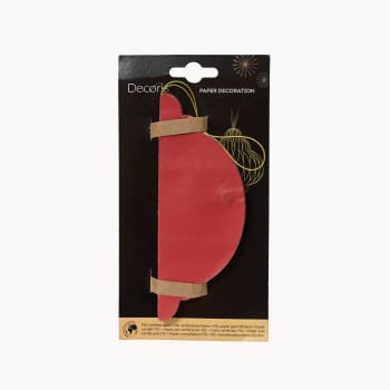 Colgante Figura Origami de Papel con Glitter Rojo ø11.5 cm