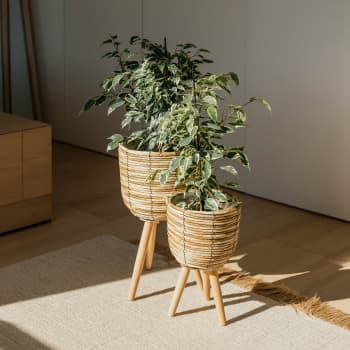 Maceta de Interior Herstera Volos natural