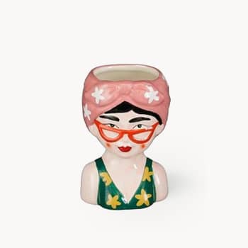 Maceta de Interior Mica Mujer con gafas