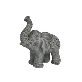 Figura de jardín elefante oriental en negro