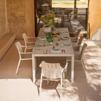 Silla de jardín Nardi TIBERINA beige con brazos