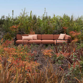 Módulo esquina para sofá de exterior Nardi MAXIMO esquinero terra/canela
