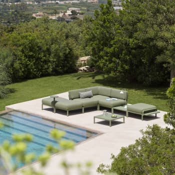 Módulo central para sofá de exterior Nardi MAXIMO cactus/timo