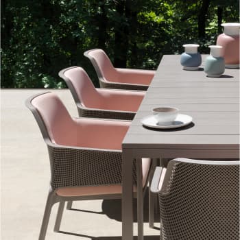 Mesa de comedor exterior Nardi RIO tórtora extensible