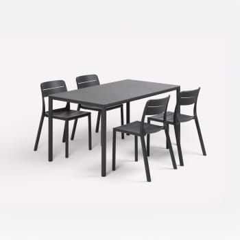Mesa de comedor exterior Nardi PIAVE antracita