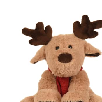 Reno de peluche con bufanda 22 cm