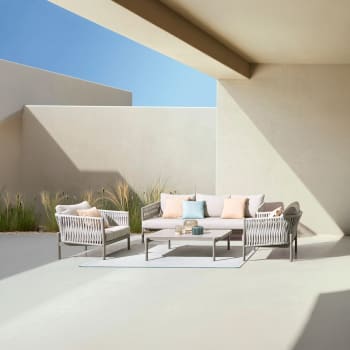 Conjunto de jardín Bizzotto FLORENCIA de aluminio moon