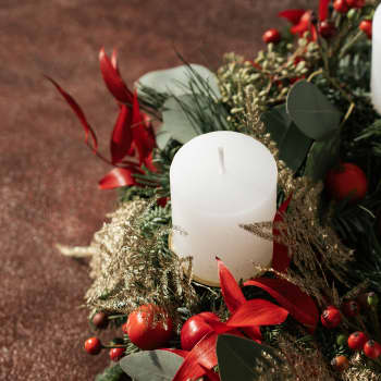 Navidad Tradicional - Corona natural de Adviento