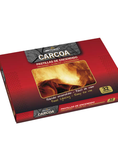Carcoa Fuego 0327 - Pastillas de Encendido ecológicas Bio, 19 x 2 x 13 cm,  Color Rojo: : Jardín
