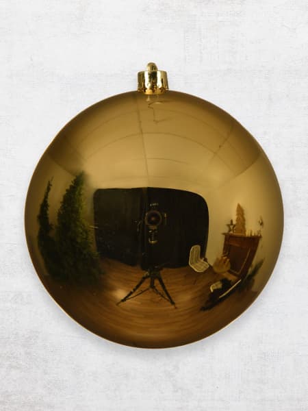 Bola de Navidad Dorada con Brillo Ø14 cm