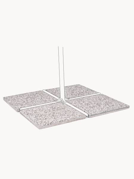 Set de cuatro losetas de cemento 50x50 80 kg Bizzotto