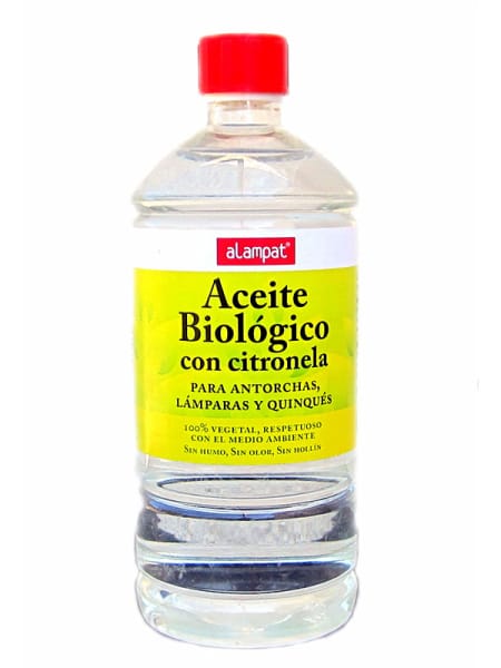 Aceite Biológico con Citronela para Antorchas, Lámparas y Quinqués 1L