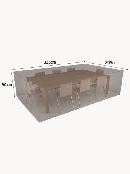 Funda Protectora para Conjunto de Mesa Rectangular y 8 Sillas 325x205x90 cm