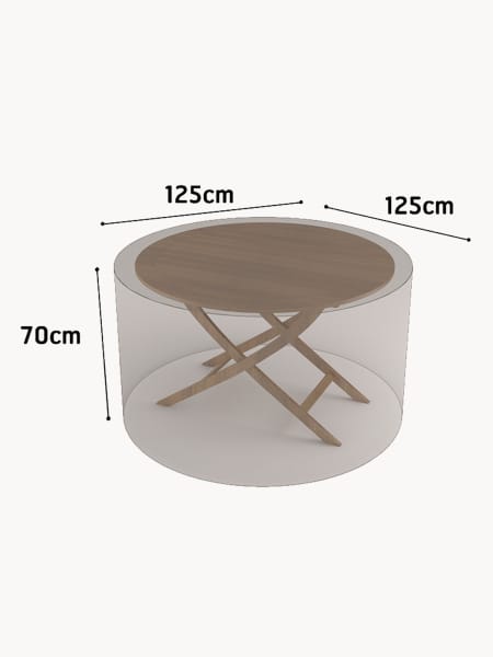 Funda Protectora de Mesa Redonda 125x125x70 cm