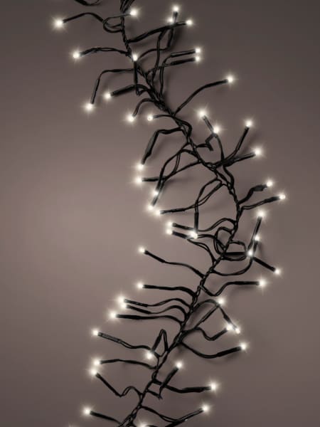 Luces de Navidad Cluster twinkle Blanco 1512 Leds (cable negro de 13,5m)