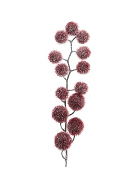 Rama con pompones burgundy