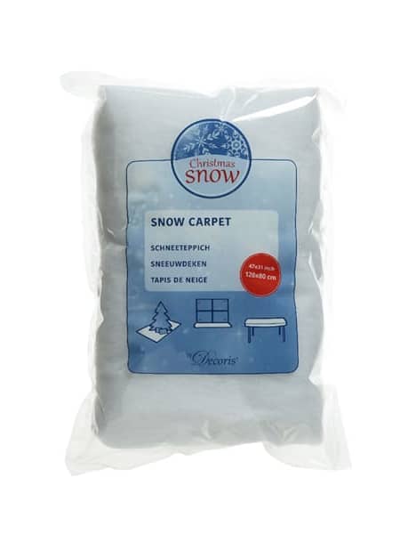 Alfombra para Árbol de Navidad efecto nieve rectangular