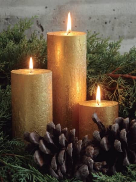 Vela Cerabella Rustic Candles dorada