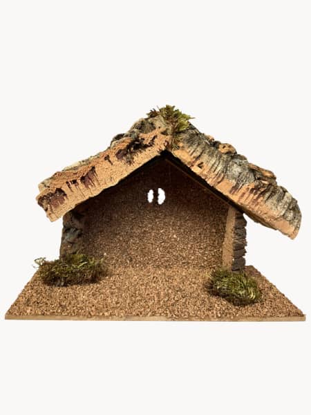 Portal de corcho 24×13×15 cm para figuras de 8 cm para Belén