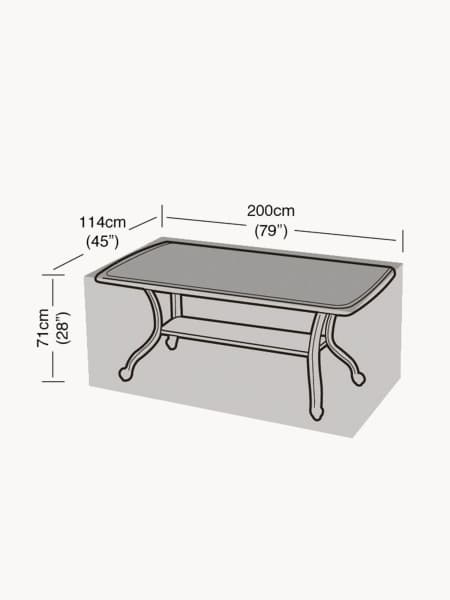 Funda Protectora para Mesa Rectangular de Jardín (8 Plazas) 114x200x71 cm