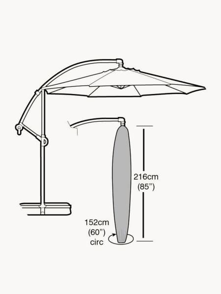 Funda Protectora para Sombrilla Circular Impermeable ø152x216 cm