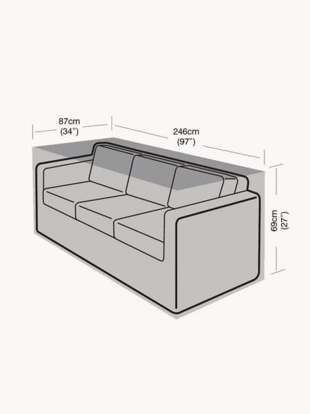 Funda Protectora para Sofá Pequeño de 3 plazas 87x246x69 cm