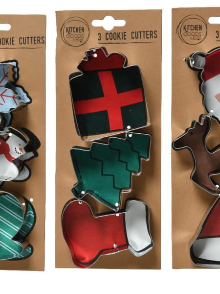 Cortadores de galletas de aluminio motivos Navideños
